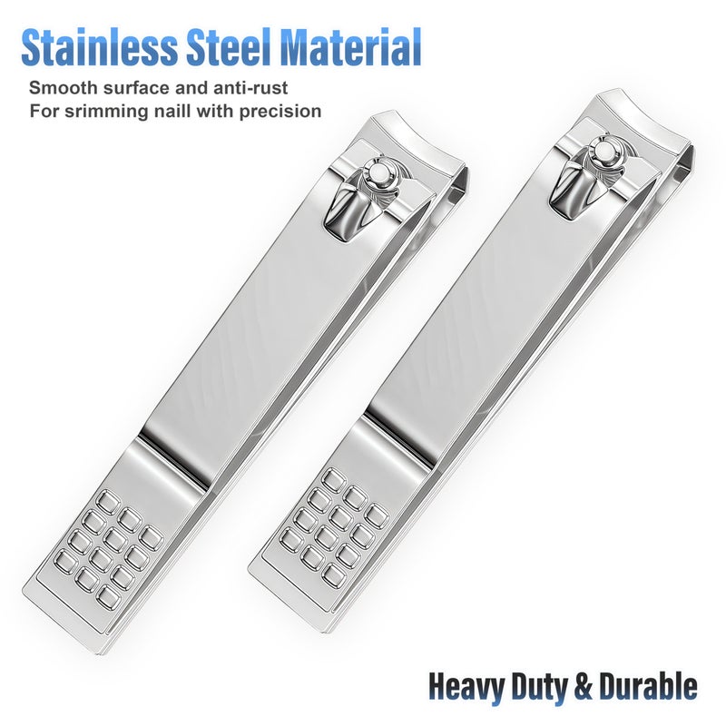 AVERZELLA 10-Pack Toenail Clippers Nail Clippers Bulk, Fingernail Toenail Clippers Pack Travel Size, Stainless Steel Edgy Nail Clippers Curved Edge for Men Women Homeless Care Supplies (Silver) - Image 3
